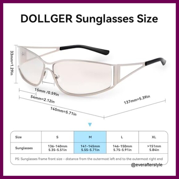 Metal Wrap Around Retro Y2K Sunglasses UV400 Protection Unisex main image 4